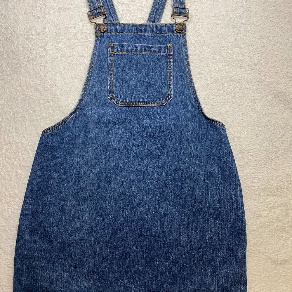 Denim Overall Dress (Size Small)